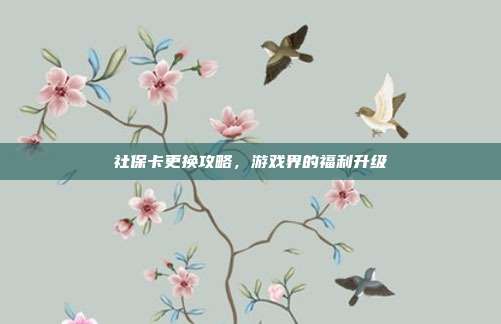 社保卡更换攻略，游戏界的福利升级