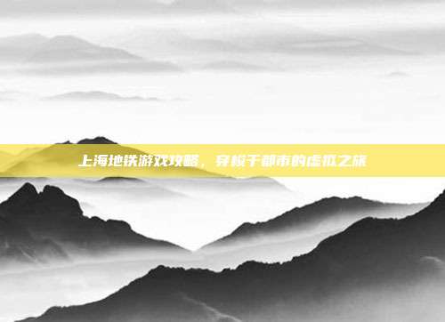 上海地铁游戏攻略，穿梭于都市的虚拟之旅