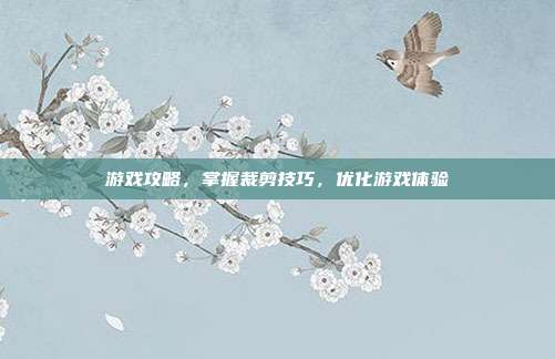 游戏攻略，掌握裁剪技巧，优化游戏体验
