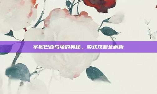 掌握巴西乌龟的奥秘，游戏攻略全解析