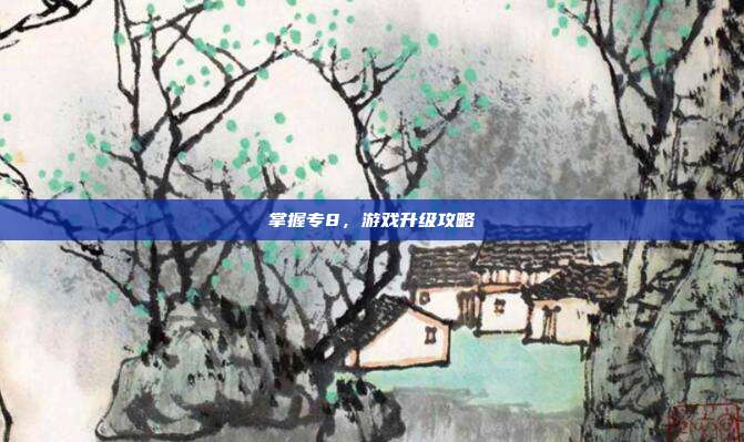 掌握专8，游戏升级攻略