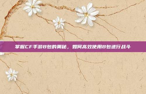 掌握CF手游B包的奥秘，如何高效使用B包进行战斗