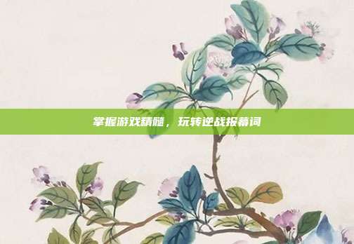 掌握游戏精髓，玩转逆战报幕词