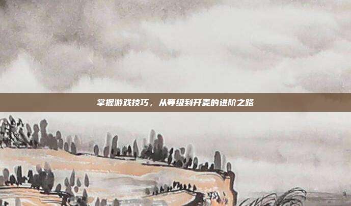 掌握游戏技巧，从等级到开麦的进阶之路