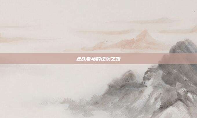 逆战老马的逆袭之路