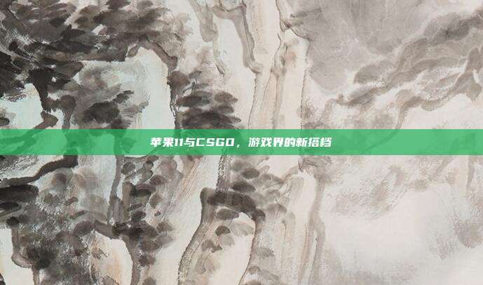 苹果11与CSGO，游戏界的新搭档