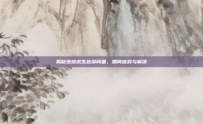 揭秘绝地求生色屏问题，如何应对与解决