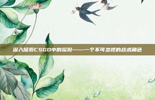 深入探索CSGO中的狻猊——一个不可忽视的战术角色