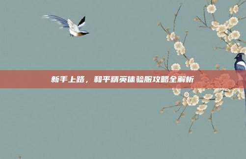 新手上路，和平精英体验服攻略全解析