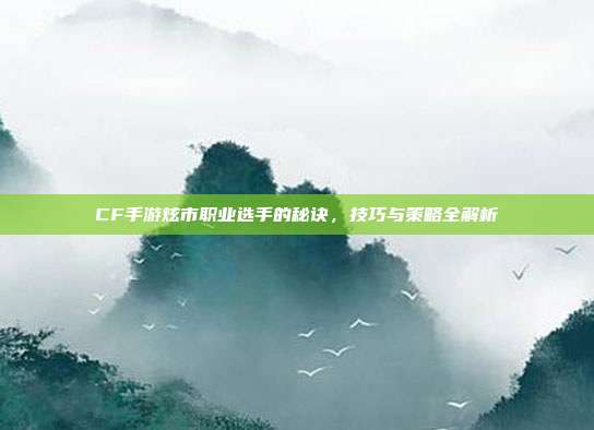 CF手游炫市职业选手的秘诀,技巧与策略全解析