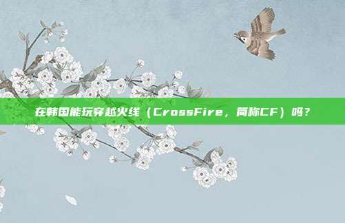 在韩国能玩穿越火线（CrossFire，简称CF）吗？