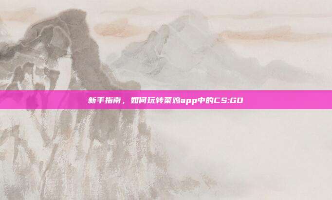 新手指南，如何玩转菜鸡app中的CS:GO