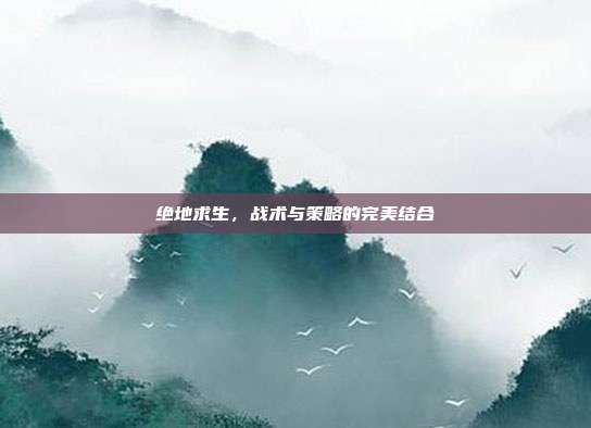 绝地求生,战术与策略的完美结合