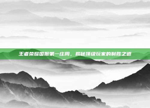 王者荣耀国服第一庄周,揭秘顶级玩家的制胜之道