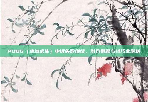 PUBG（绝地求生）申诉失败继续，游戏策略与技巧全解析