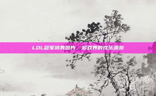 LOL冠军搞笑图片，游戏界的欢乐源泉