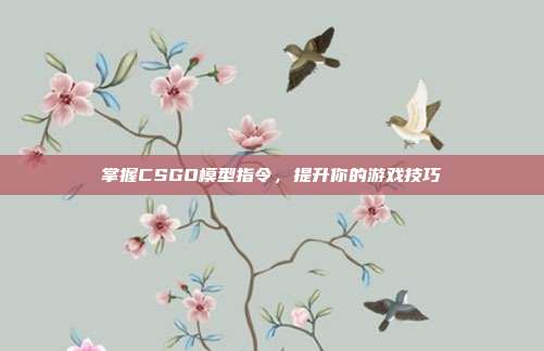 掌握CSGO模型指令，提升你的游戏技巧
