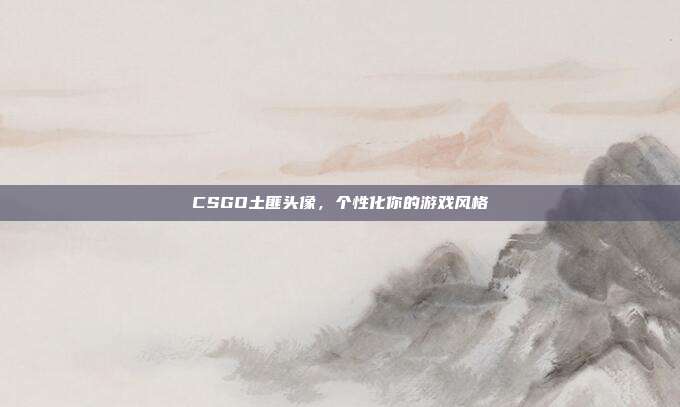 CSGO土匪头像,个性化你的游戏风格