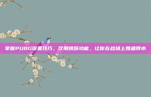 掌握PUBG设置技巧,仅限跳跃功能,让你在战场上如鱼得水