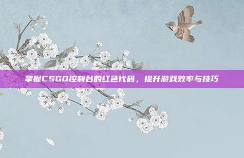 掌握CSGO控制台的红色代码,提升游戏效率与技巧