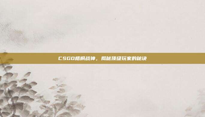 CSGO梧桐战神，揭秘顶级玩家的秘诀