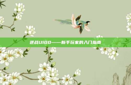 逆战U100——新手玩家的入门指南