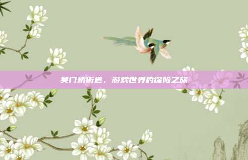 吴门桥街道，游戏世界的探险之旅