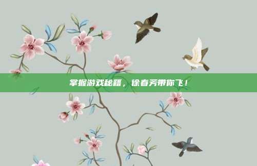 掌握游戏秘籍,徐春芳带你飞!
