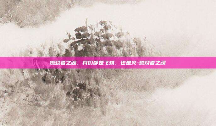 燃烧者之魂,我们都是飞蛾,也是火-燃烧者之魂