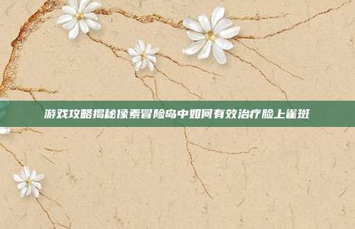 游戏攻略揭秘像素冒险岛中如何有效治疗脸上雀斑