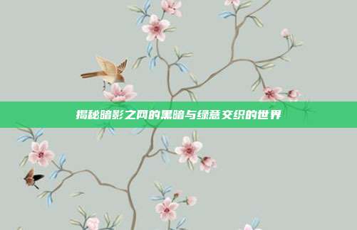 揭秘暗影之网的黑暗与绿意交织的世界