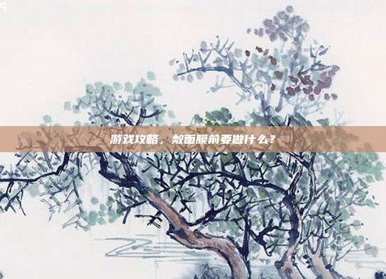游戏攻略，敷面膜前要做什么？
