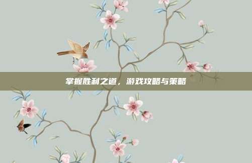掌握胜利之道，游戏攻略与策略
