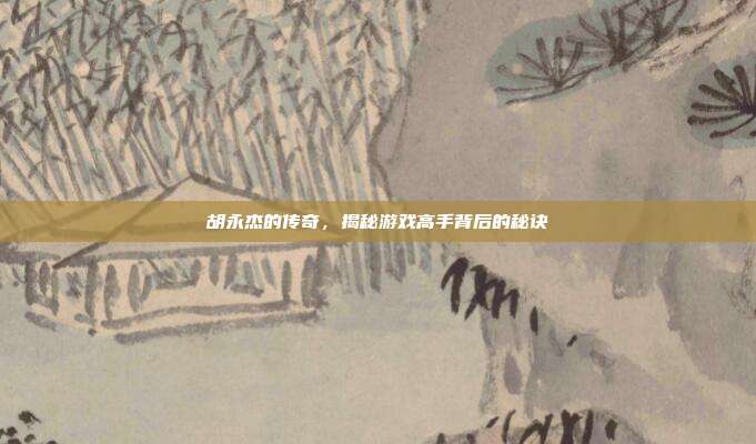 胡永杰的传奇,揭秘游戏高手背后的秘诀