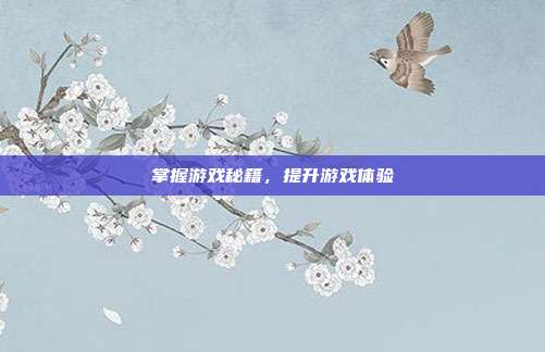 掌握游戏秘籍，提升游戏体验