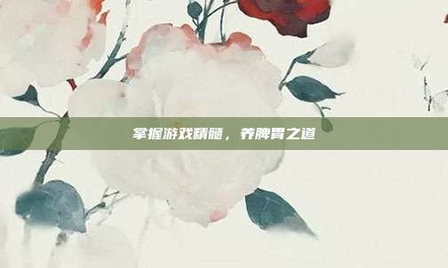 掌握游戏精髓，养脾胃之道