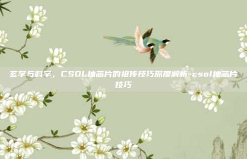 玄学与科学，CSOL抽芯片的祖传技巧深度解析-csol抽芯片技巧
