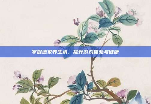 掌握道家养生术,提升游戏体验与健康