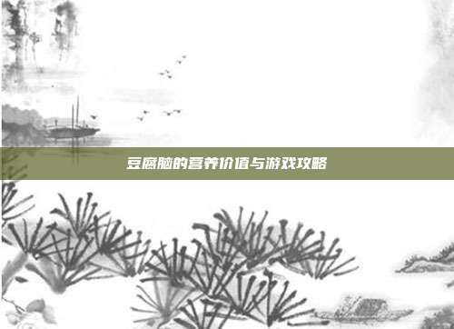 豆腐脑的营养价值与游戏攻略