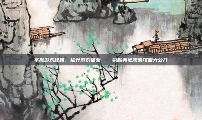 掌握游戏秘籍，提升游戏体验——氨咖黄敏胶囊攻略大公开