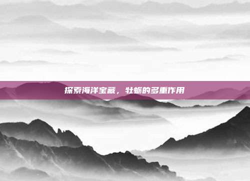 探索海洋宝藏,牡蛎的多重作用