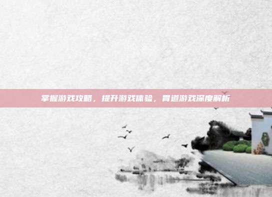 掌握游戏攻略,提升游戏体验,胃道游戏深度解析