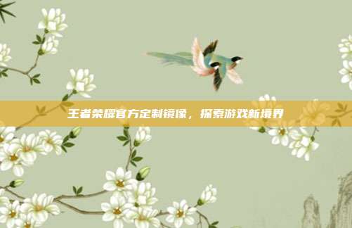 王者荣耀官方定制镜像，探索游戏新境界