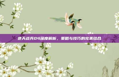 逆天战兵04深度解析，策略与技巧的完美结合