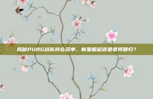 揭秘PUBG战队转会名单，新星崛起还是老将回归？