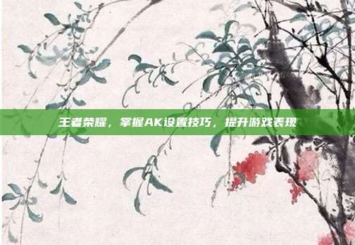 王者荣耀，掌握AK设置技巧，提升游戏表现