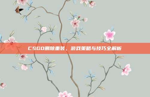 CSGO删除重装,游戏策略与技巧全解析
