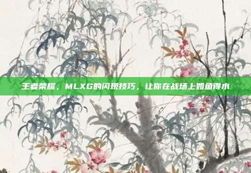 王者荣耀，MLXG的闪现技巧，让你在战场上如鱼得水