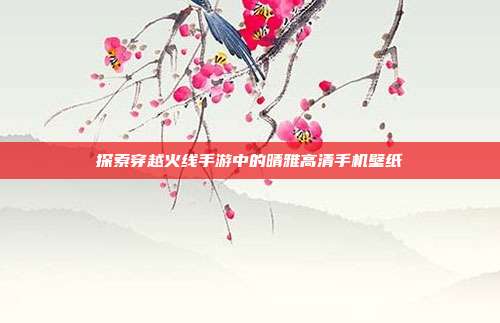 探索穿越火线手游中的晴雅高清手机壁纸