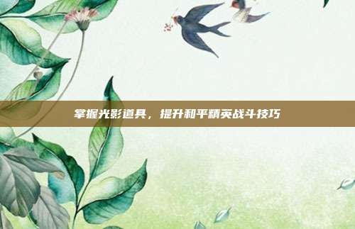 掌握光影道具,提升和平精英战斗技巧
